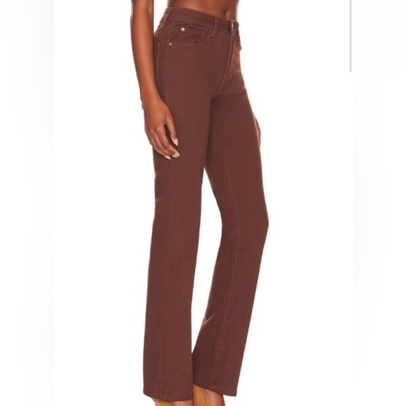 WeWoreWhat High Rise Stretch Jean in Cacao Brown NWT - Picture 3 of 13
